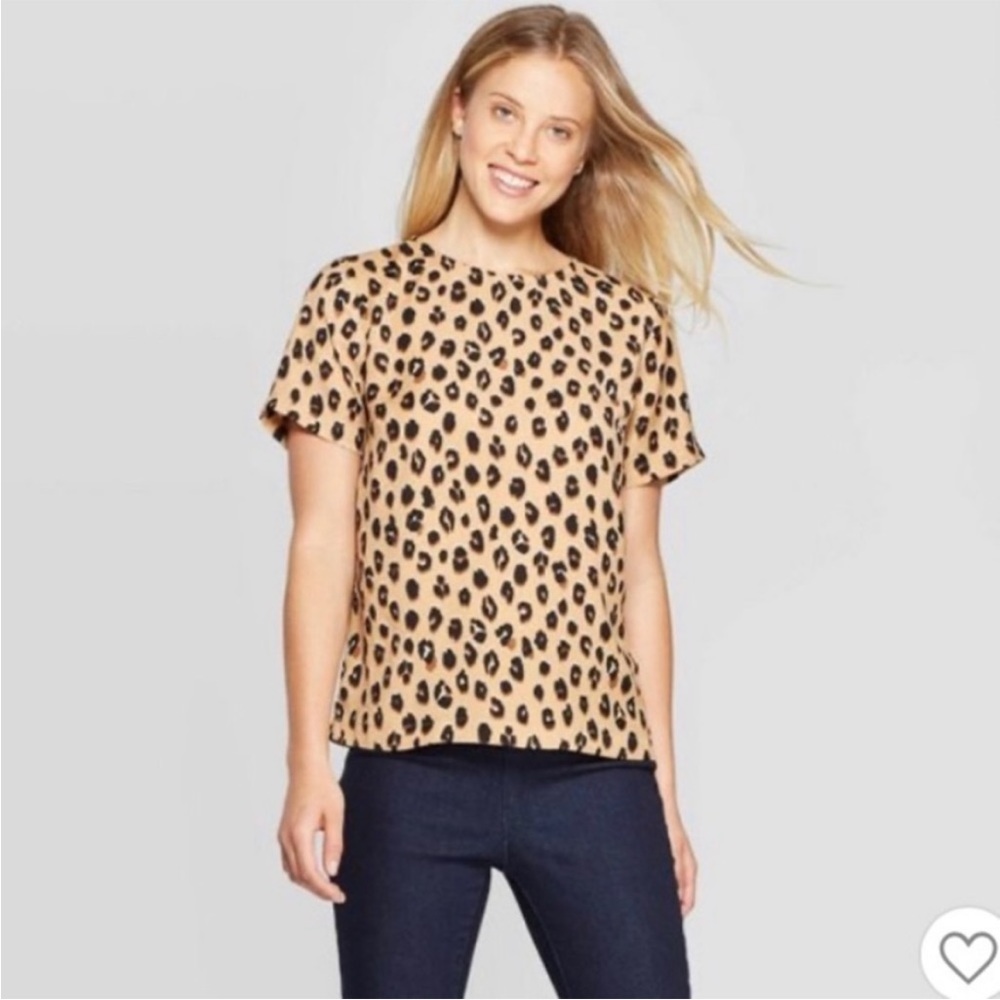 A New Day XL Leopard Print Blouse